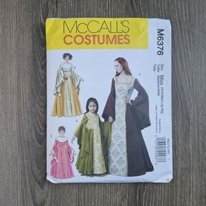 NEW McCall's Costumes M6376 Misses/Children's/Girls' Medieval Pattern (Size MIS)